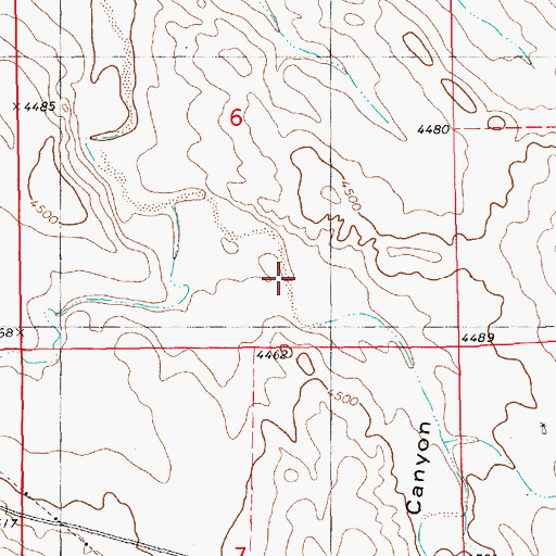Topographic Map of Indian Springs Canyon, NE
