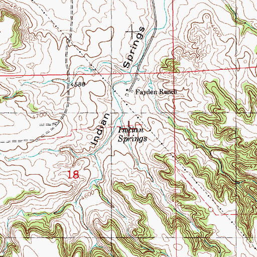 Topographic Map of Indian Springs, NE