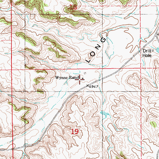 Topographic Map of Wynne Ranch, NE