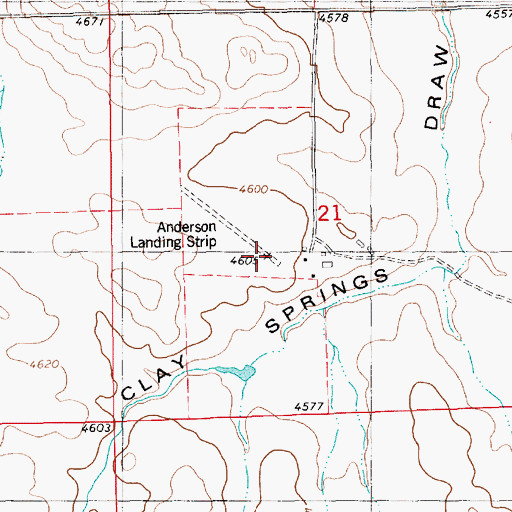 Topographic Map of Anderson Landing Strip (historical), NE