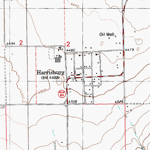Topographic Map of Banner County Sheriff's Office, NE