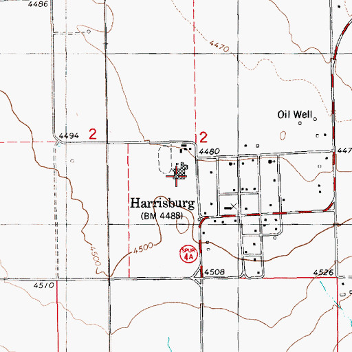 Topographic Map of Banner County High School, NE