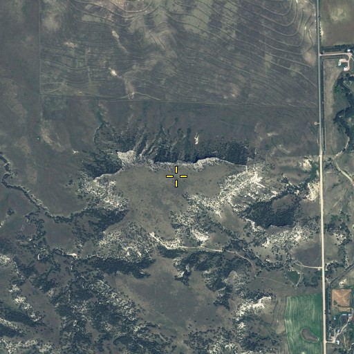 Aerial/Satellite Image of Big Haystack Mountain, NE