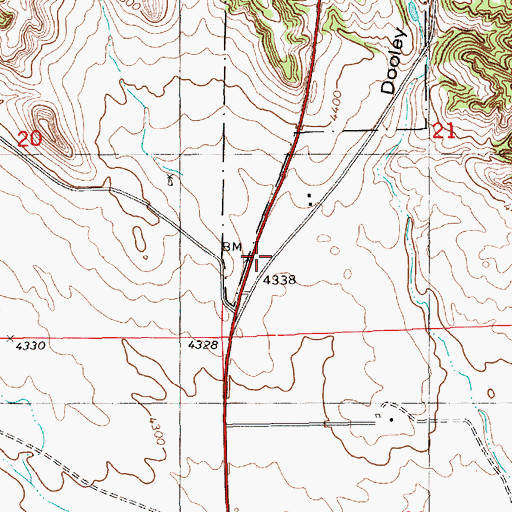 Topographic Map of Wildcat Hills Camping Area, NE