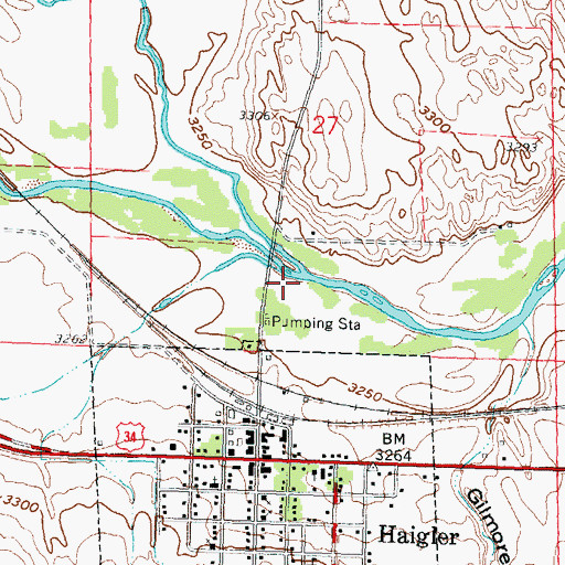 Topographic Map of North Fork Republican River, NE