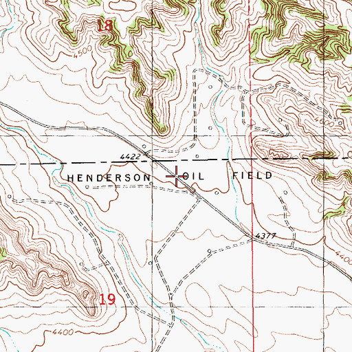 Topographic Map of Henderson Oil Field, NE