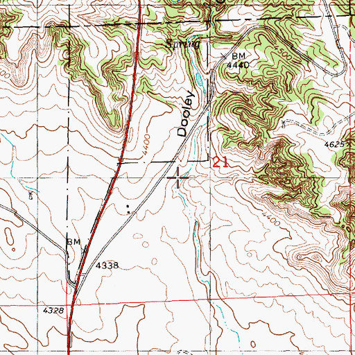 Topographic Map of Dooley Canyon, NE