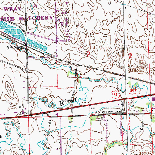 Topographic Map of Chief Creek, CO