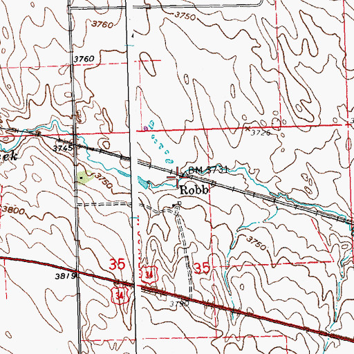 Topographic Map of Robb, CO