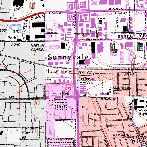 Topographic Map of New Life in Christ Pentecostal Church, CA