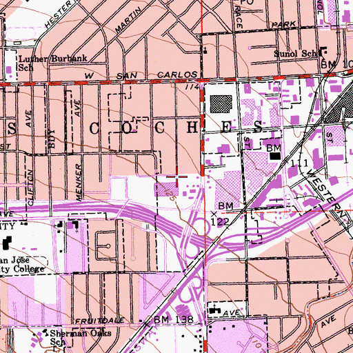 Topographic Map of Parkmoor Post Office, CA