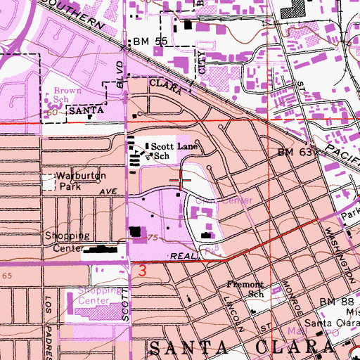 Topographic Map of Rotary Park, CA