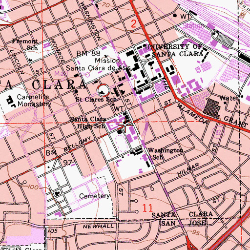 Topographic Map of Universal Church of the Master, CA
