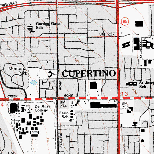 Topographic Map of Northwest YMCA, CA