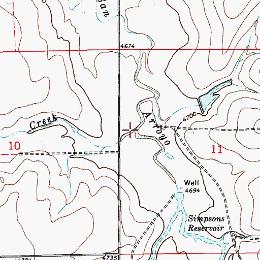 Topographic Map of Hoffman Creek, CO