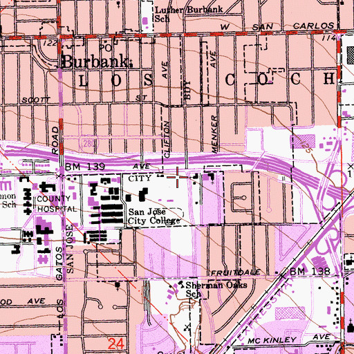 Topographic Map of Friendship Agape Chinese Church, CA