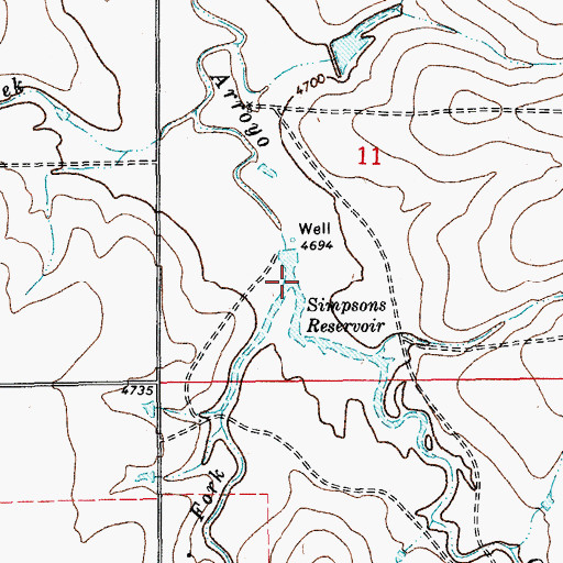 Topographic Map of West Fork San Arroyo Creek, CO