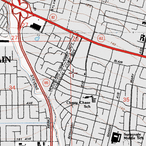Topographic Map of Unity Missionary Baptist Church, CA