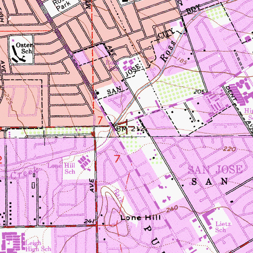 Topographic Map of Carter Avenue Church of Christ, CA