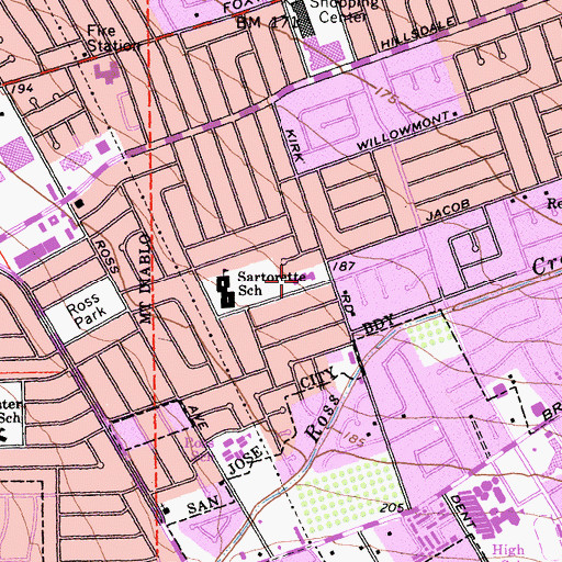 Topographic Map of The Church of Jesus Christ of Latter Day Saints, CA