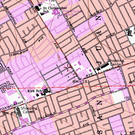 Topographic Map of Lincoln Glen Church, CA