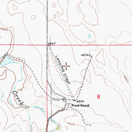 Topographic Map of Ward Ranch, CO