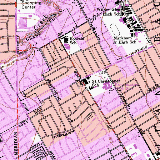 Topographic Map of Saint Christophers Church, CA