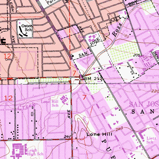Topographic Map of Saint Timothy Lutheran Church, CA