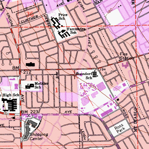 Topographic Map of Solid Rock Christian Fellowship Church, CA