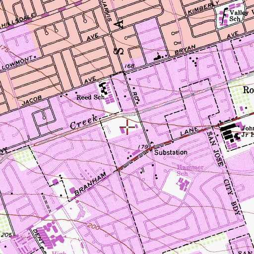 Topographic Map of Transfiguration Catholic Community, CA