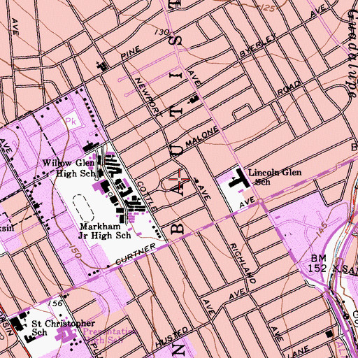 Topographic Map of Willow Glen United Methodist Church, CA