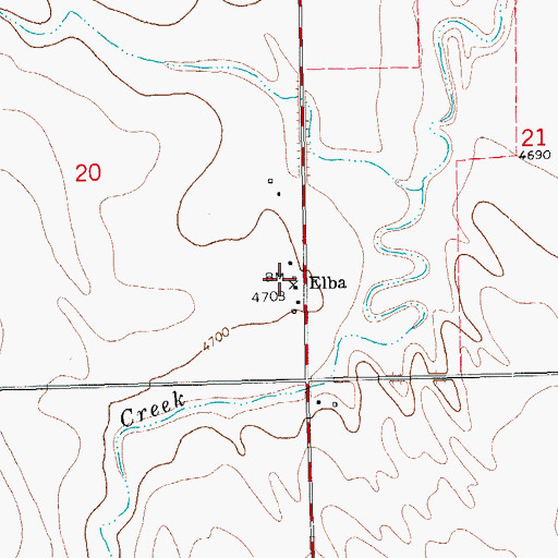 Topographic Map of Elba, CO