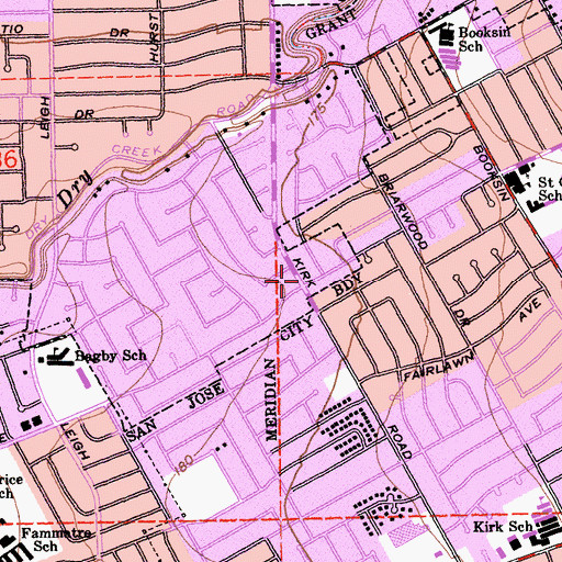 Topographic Map of Willow Vale Community Church, CA