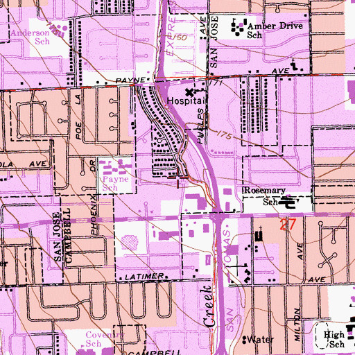 Topographic Map of Nichiren Buddhist Temple, CA