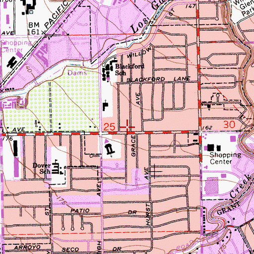 Topographic Map of Southbay Iranian Church, CA