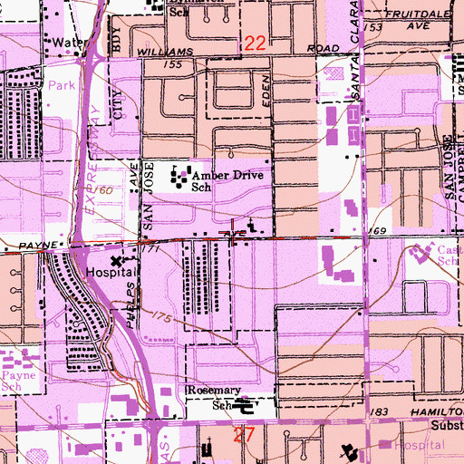 Topographic Map of Zion Lutheran Church, CA