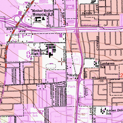 Topographic Map of Bay Area Pentecostal Church, CA