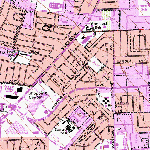 Topographic Map of Catholic Charismatic Center, CA