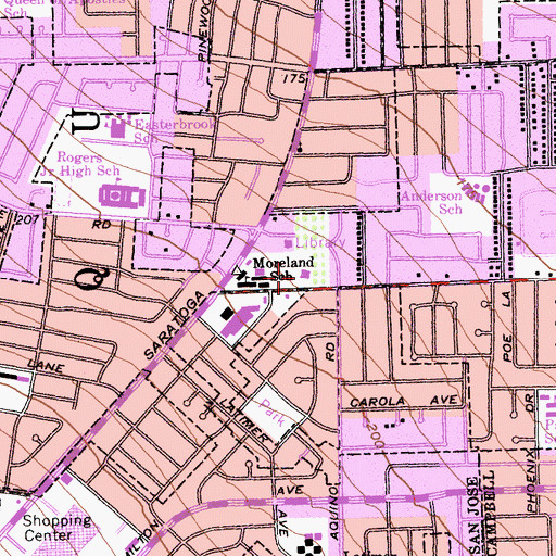 Topographic Map of Westgate Post Office, CA