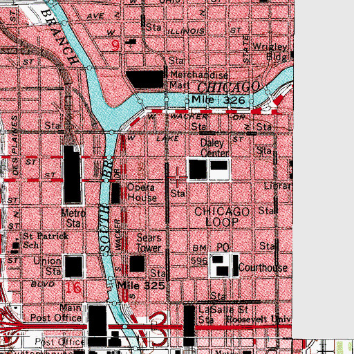 Topographic Map of I Am Temple, IL