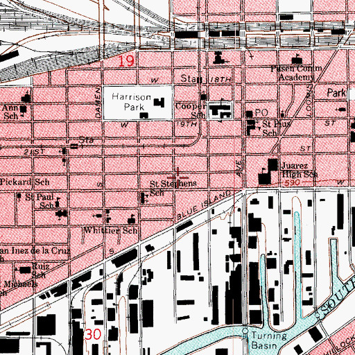 Topographic Map of Iglesia Casa de Dias, IL