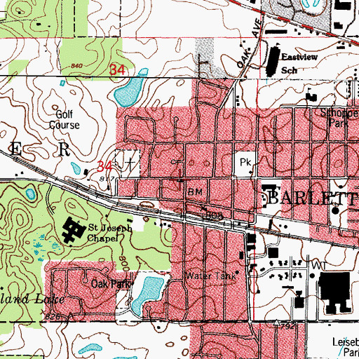 Topographic Map of Immanuel United Church of Christ, IL