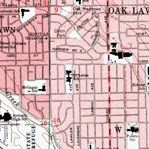 Topographic Map of Imperial Tutoring and Educational Services, IL