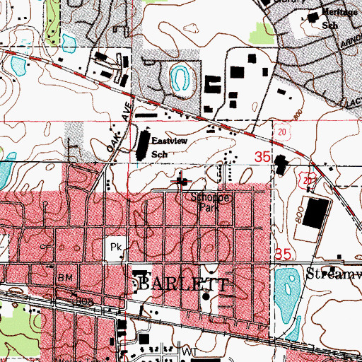 Topographic Map of Independence School, IL