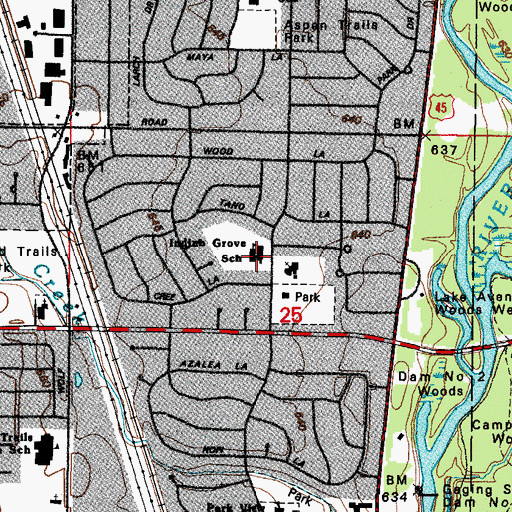 Topographic Map of Indian Grove Elementary School, IL