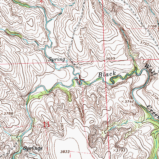 Topographic Map of North Fork Black Wolf Creek, CO