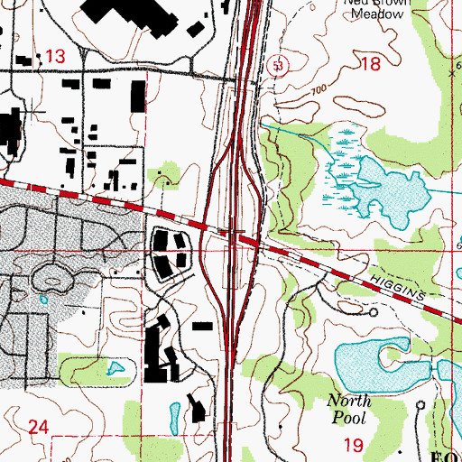 Topographic Map of Interchange 1, IL