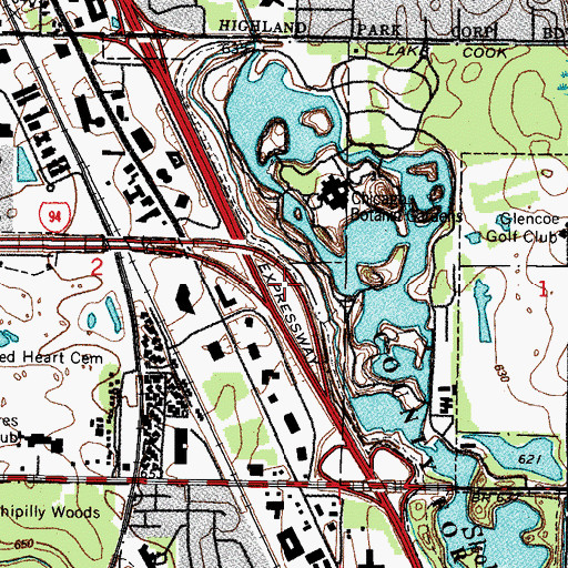 Topographic Map of Interchange 29, IL
