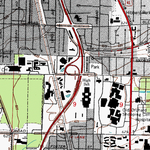 Topographic Map of Interchange 35, IL