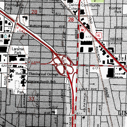 Topographic Map of Interchange 39, IL